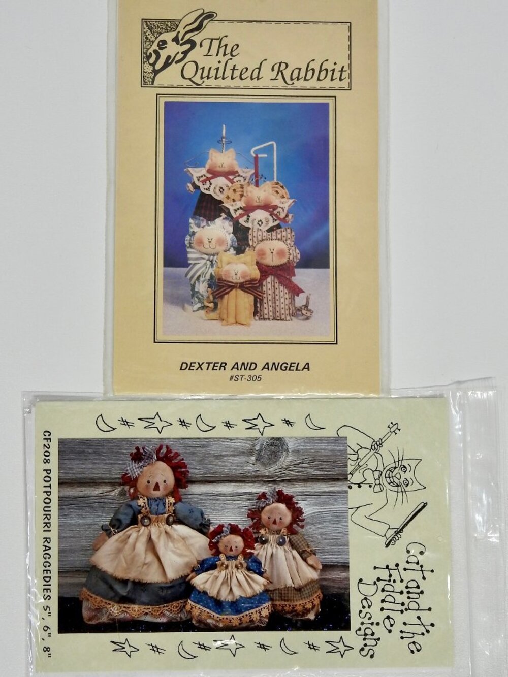 Bundle of Patterns for Dexter & Angela & Potpourri Raggedies Cottagecore Cats